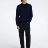 SELECTED 100% MERINOULL TRÖJA MED FUSKKRAGE Blue Store