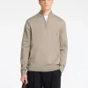 SELECTED 100% MERINOULL TRÖJA MED HALVLÅNGT BLIXTLÅS Beige Cheap