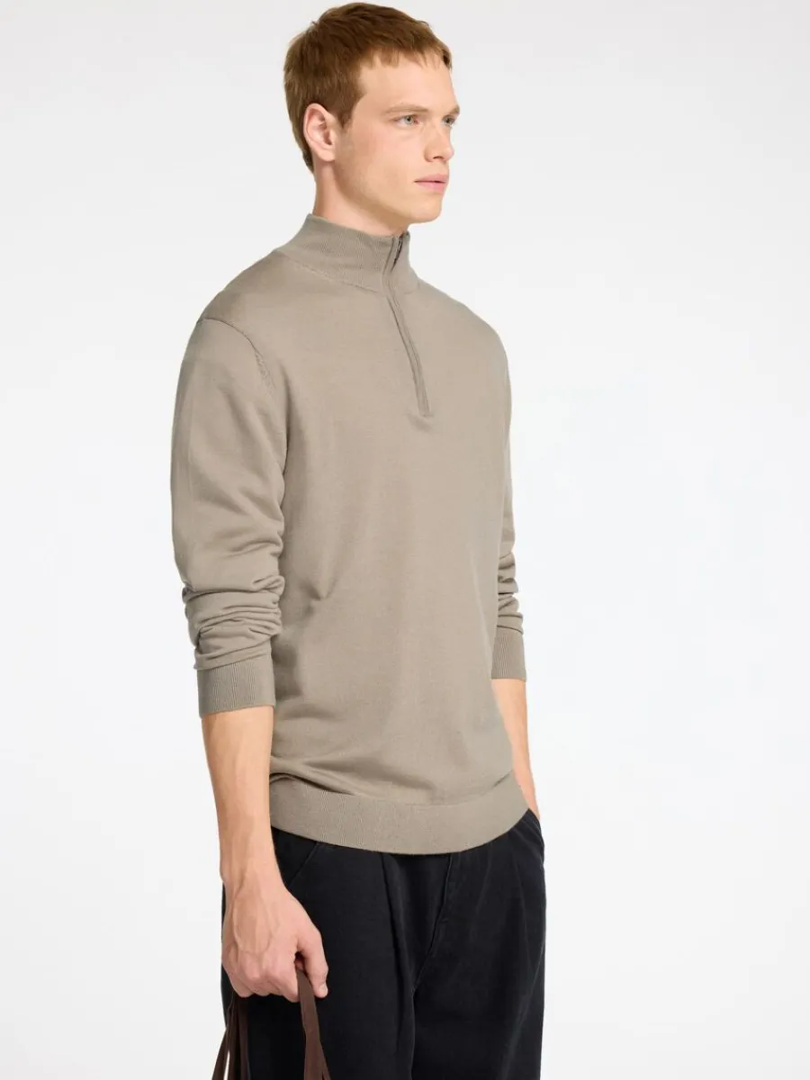 merinoull_trja_med_halvl_2-3.webp SELECTED 100% MERINOULL TRÖJA MED HALVLÅNGT BLIXTLÅS Beige Cheap
