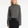 SELECTED 100% MERINOULL TRÖJA MED HÖG HALS Grey Outlet