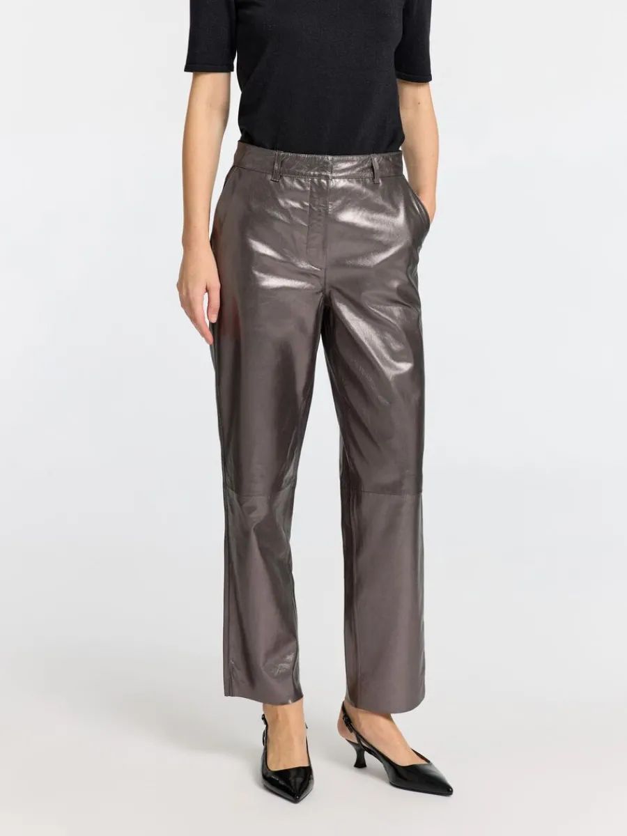 metallic_lderbyxor_0.webp SELECTED METALLIC LÄDERBYXOR Grey Cheap