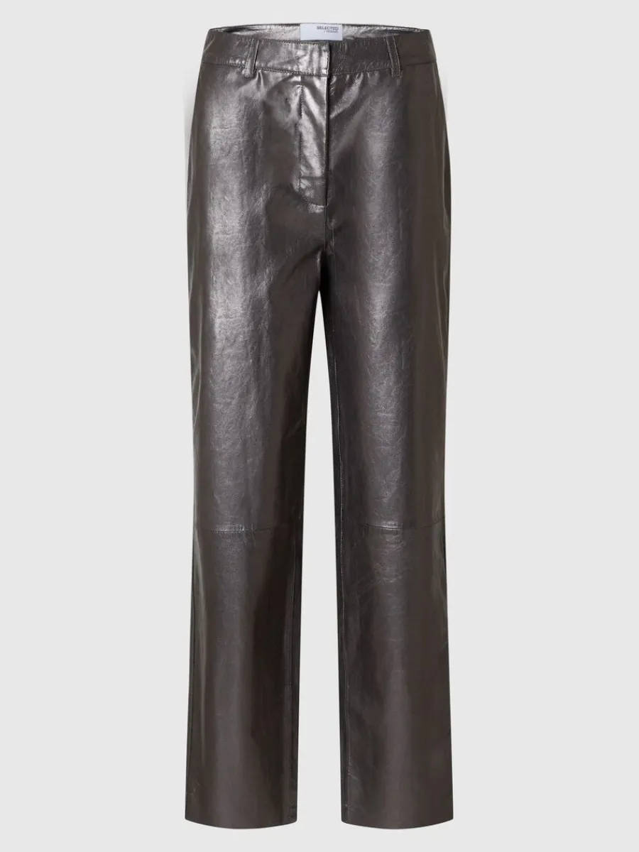 metallic_lderbyxor_5.webp SELECTED METALLIC LÄDERBYXOR Grey Cheap