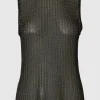 SELECTED METALLIC STICKAD TOPP Black New