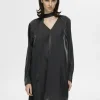 SELECTED METALLIC V-RINGAD KLÄNNING Black Shop
