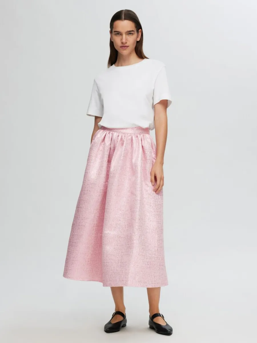 metallisk_jaquard_maxikjo_2.webp SELECTED METALLISK JAQUARD MAXIKJOL Pink Store