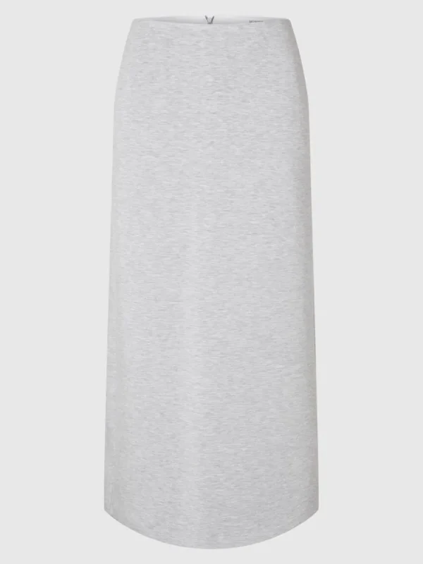 SELECTED MIDILÅNG SWEATKJOL Grey Fashion