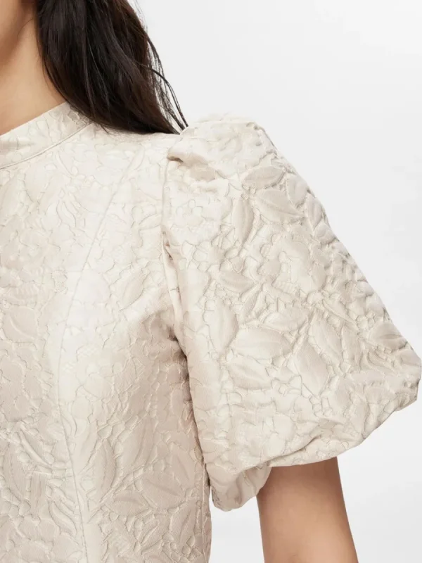 SELECTED MÖNSTRAD KORT KLÄNNING Beige Sale