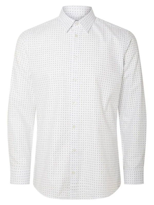 SELECTED MÖNSTRAD SKJORTA White Store