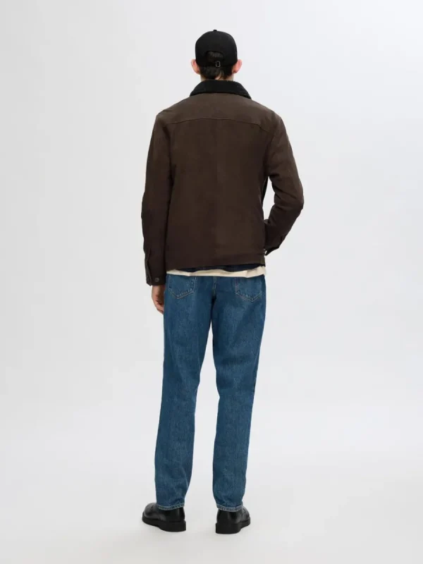 SELECTED 100% MOCKA ÖVERSKJORTA Brown Online