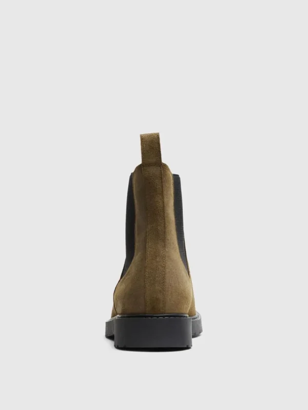 SELECTED MOCKASYDD CHELSEA-STÖVLAR Green Flash Sale