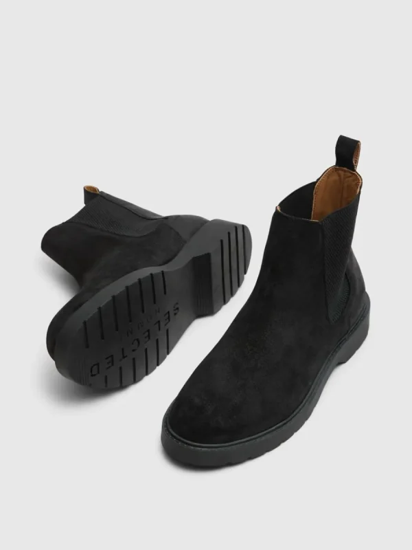 SELECTED MOCKASYDD CHELSEA-STÖVLAR Black Best Sale