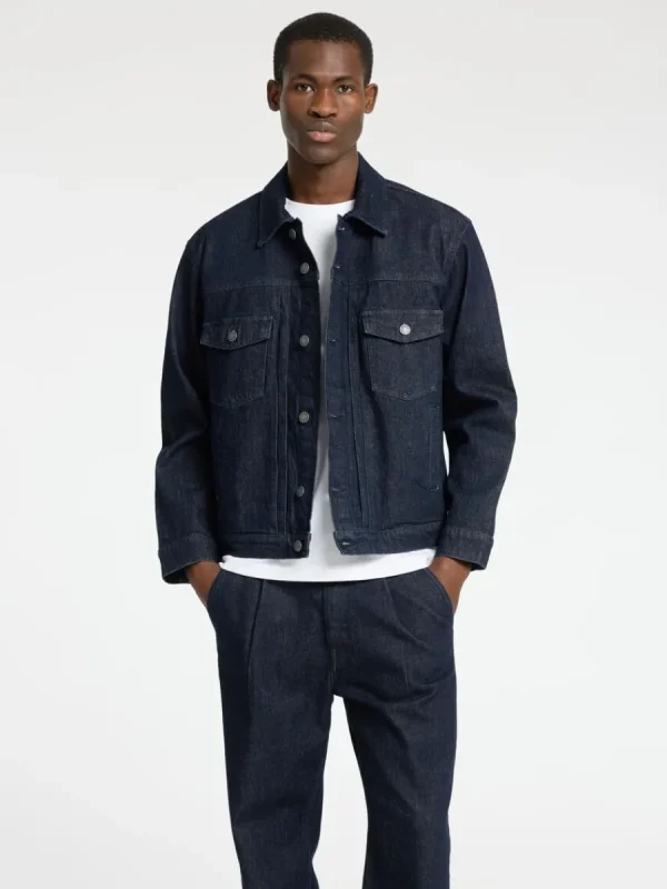 SELECTED MÖRK TVÄTT JEANSJACKA Blue Online