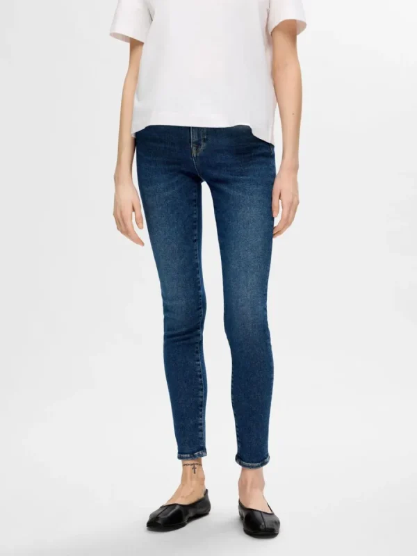 SELECTED MÖRK TVÄTT SKINNY FIT-JEANS Blue Online