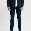 SELECTED MÖRK TVÄTT SLIM FIT-JEANS Blue Cheap