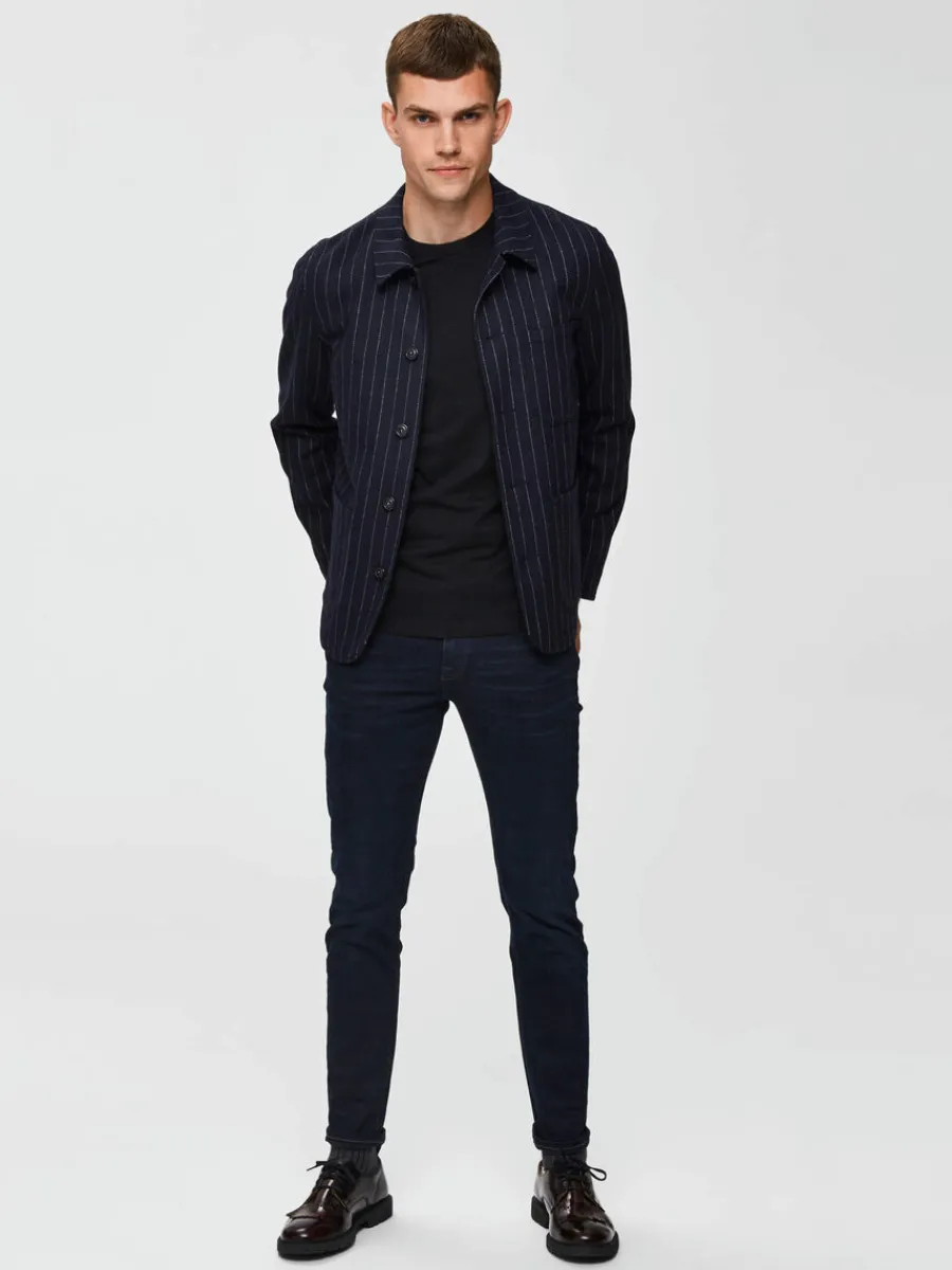 mrk_tvtt_slim_fitjeans_0.webp SELECTED MÖRK TVÄTT SLIM FIT-JEANS Blue Best