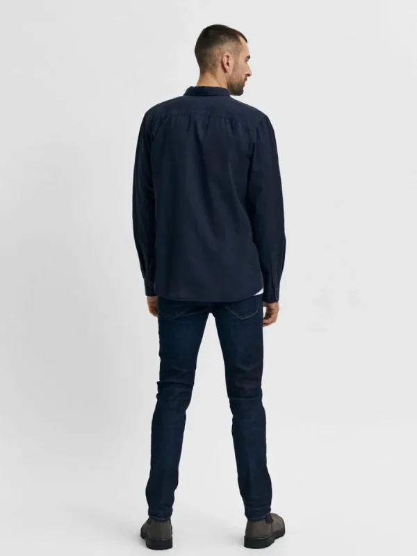 SELECTED MÖRK TVÄTT SLIM FIT-JEANS Blue Cheap