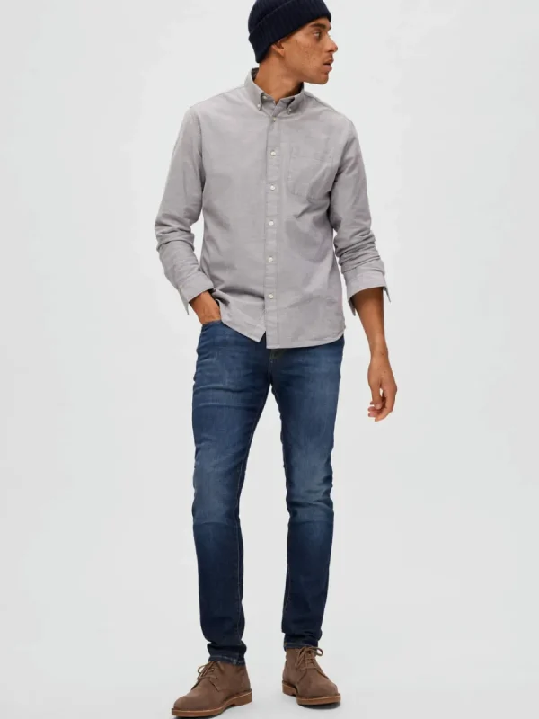 SELECTED MÖRK TVÄTT SLIM FIT-JEANS Blue Outlet