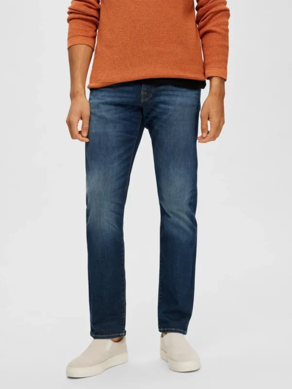 SELECTED MÖRK TVÄTT STRAIGHT FIT-JEANS Blue Outlet