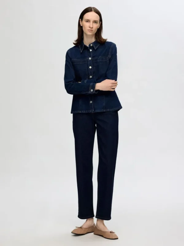SELECTED MÖRK TVÄTT STRAIGHT FIT-JEANS Blue Shop