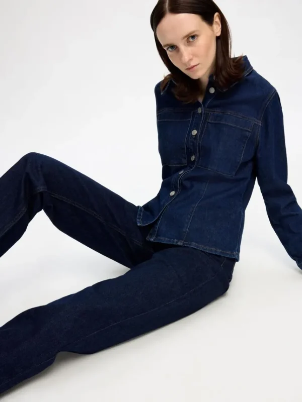SELECTED MÖRK TVÄTT STRAIGHT FIT-JEANS Blue Shop
