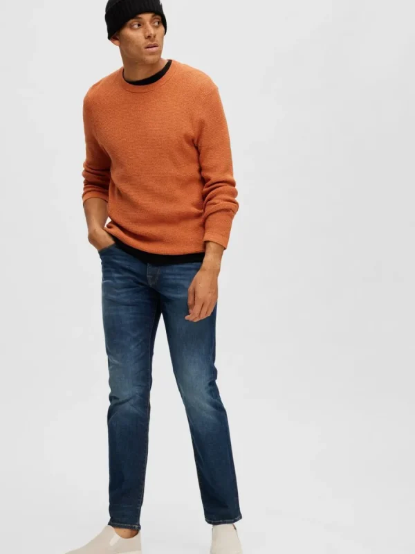 SELECTED MÖRK TVÄTT STRAIGHT FIT-JEANS Blue Outlet