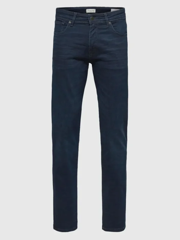 SELECTED MÖRK TVÄTT STRAIGHT FIT-JEANS Blue Outlet