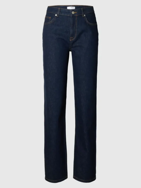 SELECTED MÖRK TVÄTT STRAIGHT FIT-JEANS Blue Shop