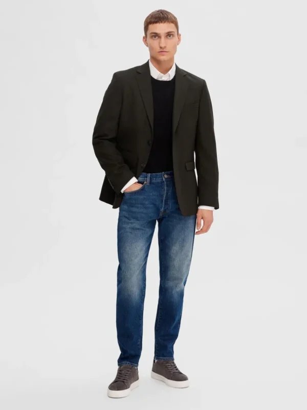 SELECTED 172 MÖRKBLÅ SLIM FIT-JEANS Blue Clearance