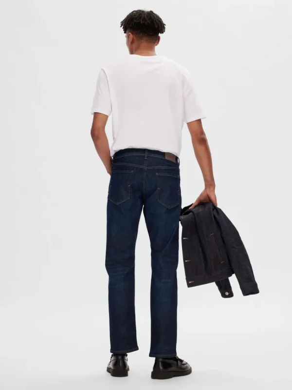 SELECTED 196 MÖRKBLÅ STRAIGHT FIT-JEANS Blue New