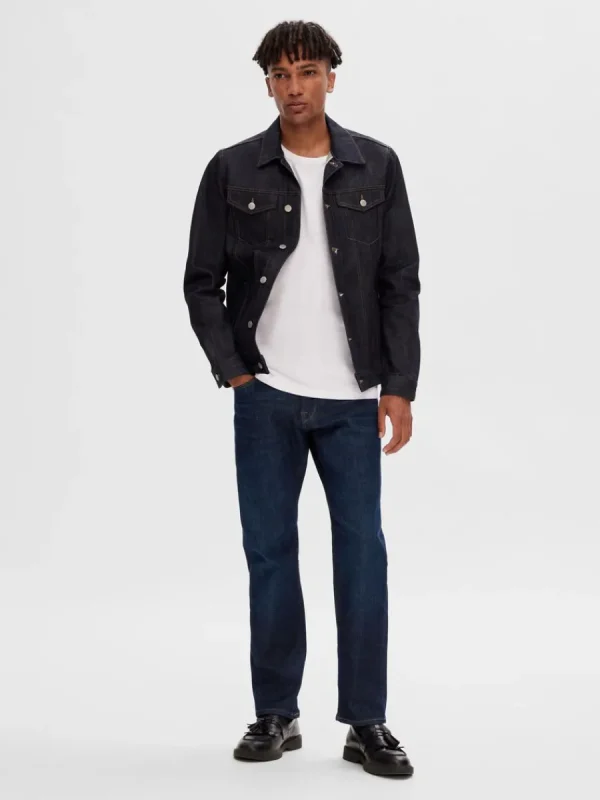 SELECTED 196 MÖRKBLÅ STRAIGHT FIT-JEANS Blue New