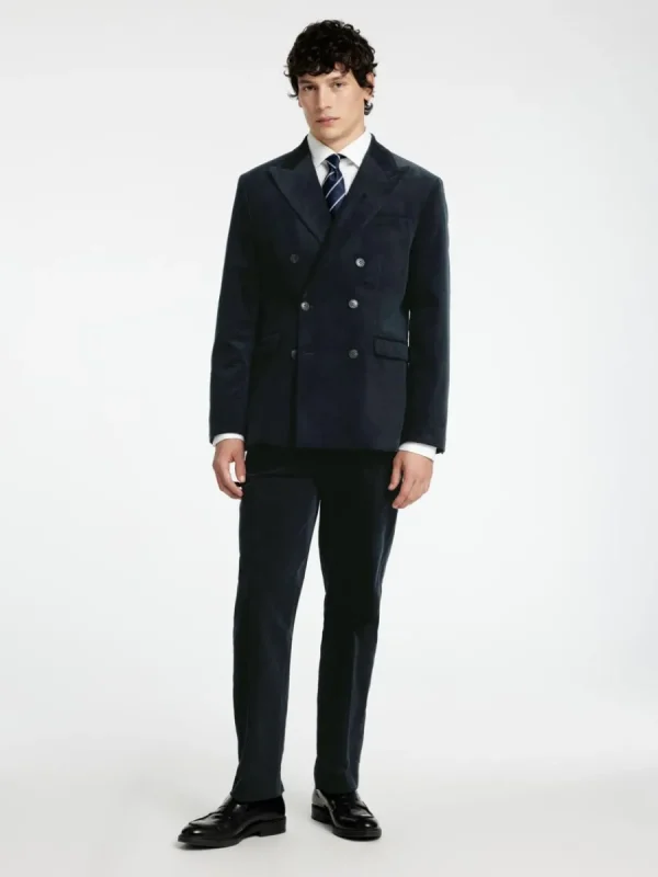 SELECTED NORMAL PASSFORM MANCHESTER DUBBELKNÄPPT KAVAJ Blue Cheap