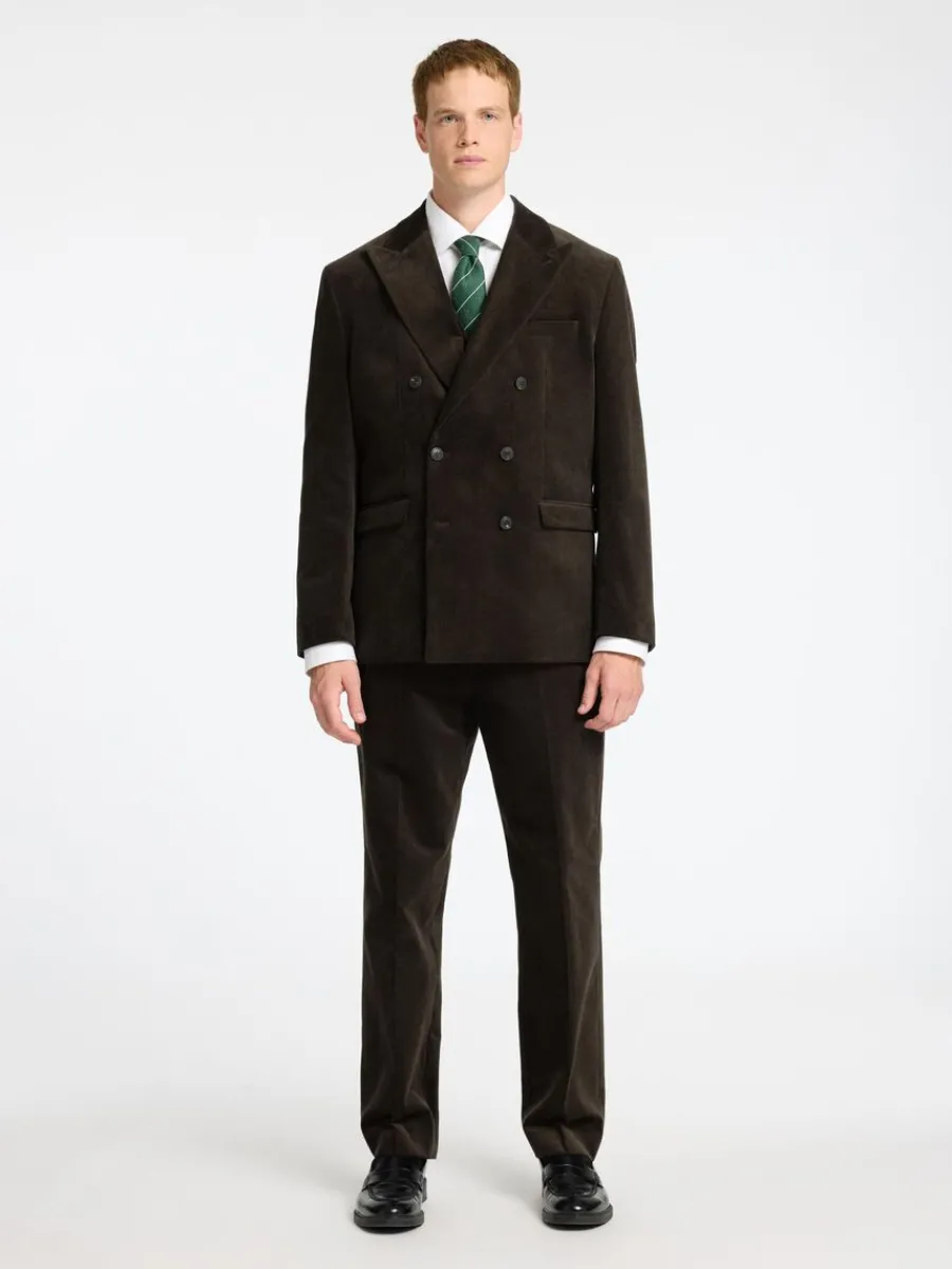 normal_passform_mancheste_1-3.webp SELECTED NORMAL PASSFORM MANCHESTER DUBBELKNÄPPT KAVAJ Brown Cheap