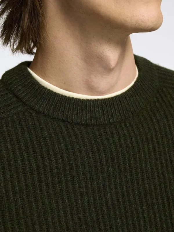 SELECTED NORMAL PASSFORM RUNDRINGAD TRÖJA Green Fashion