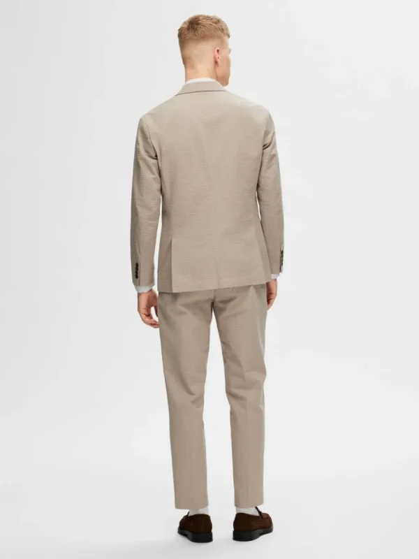 SELECTED NORMAL PASSFORM SEERSUCKER KAVAJ Beige Fashion