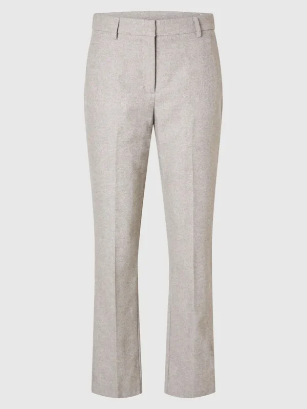 SELECTED NORMALHÖGA RAKA BYXOR Beige New
