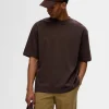 SELECTED OVERSIZE KORTA ÄRMAR T-SHIRT Brown Store