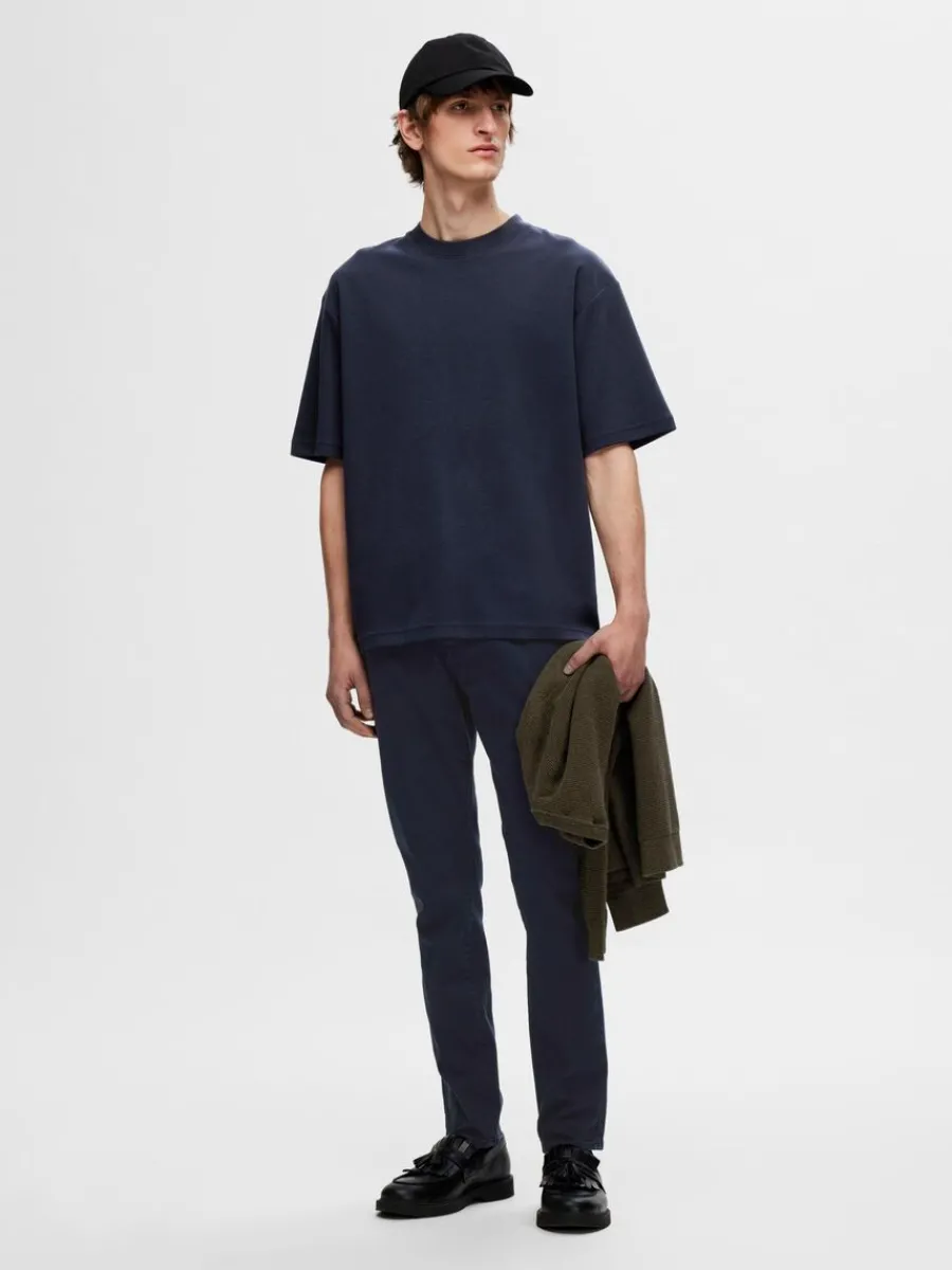 oversize_korta_rmar_tshir_1-3.webp SELECTED OVERSIZE KORTA ÄRMAR T-SHIRT Blue Cheap