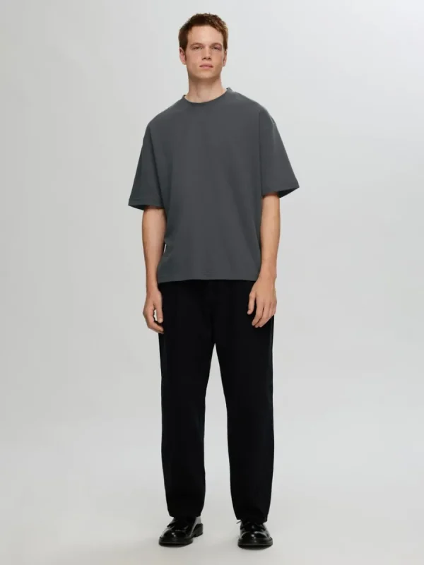 SELECTED OVERSIZE KORTA ÄRMAR T-SHIRT Grey Online