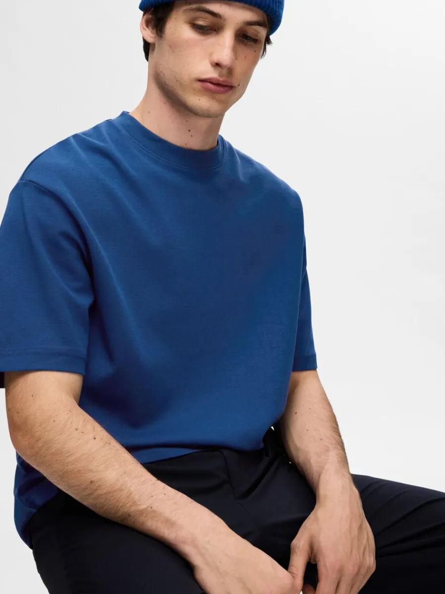 oversize_korta_rmar_tshir_2-6.webp SELECTED OVERSIZE KORTA ÄRMAR T-SHIRT Blue Sale
