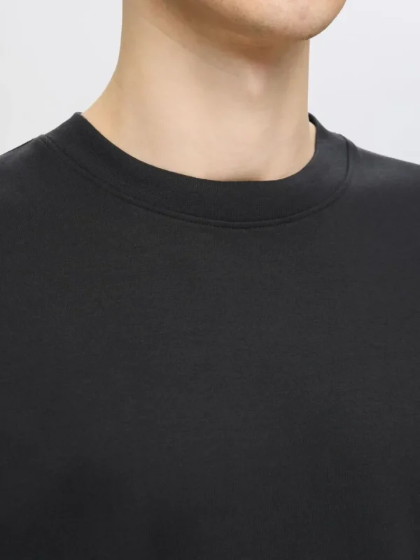 SELECTED OVERSIZE KORTA ÄRMAR T-SHIRT Black Sale