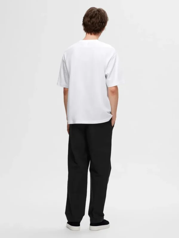 SELECTED OVERSIZE KORTA ÄRMAR T-SHIRT White Sale