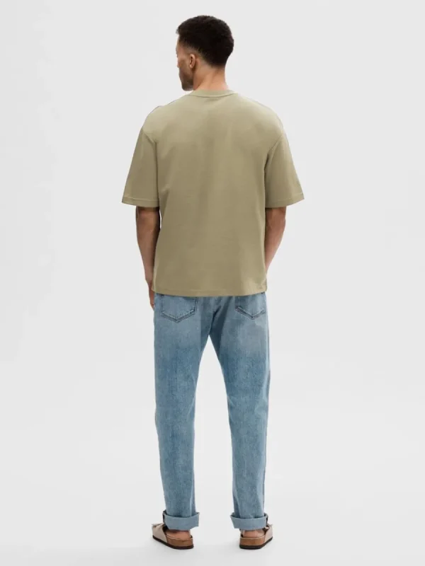 SELECTED OVERSIZE KORTA ÄRMAR T-SHIRT Green Flash Sale