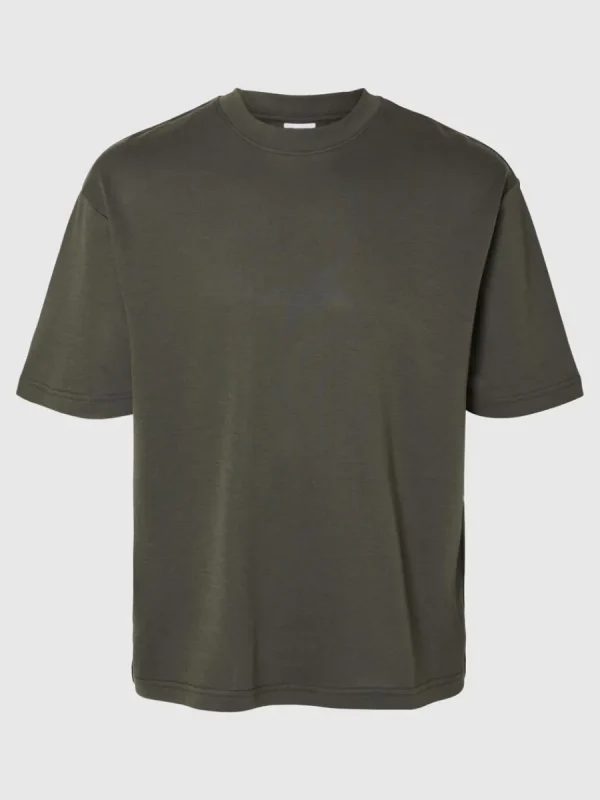 SELECTED OVERSIZE KORTA ÄRMAR T-SHIRT Green Best