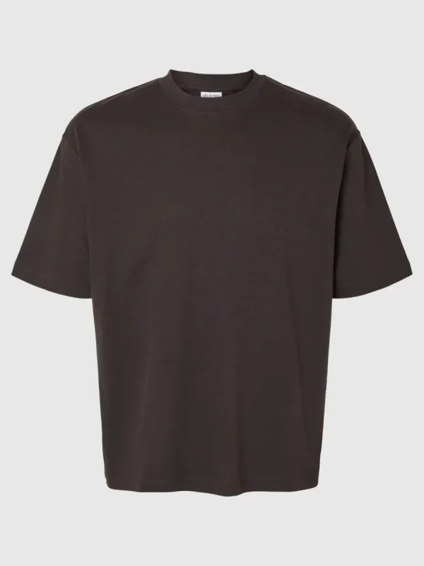 SELECTED OVERSIZE KORTA ÄRMAR T-SHIRT Brown Store