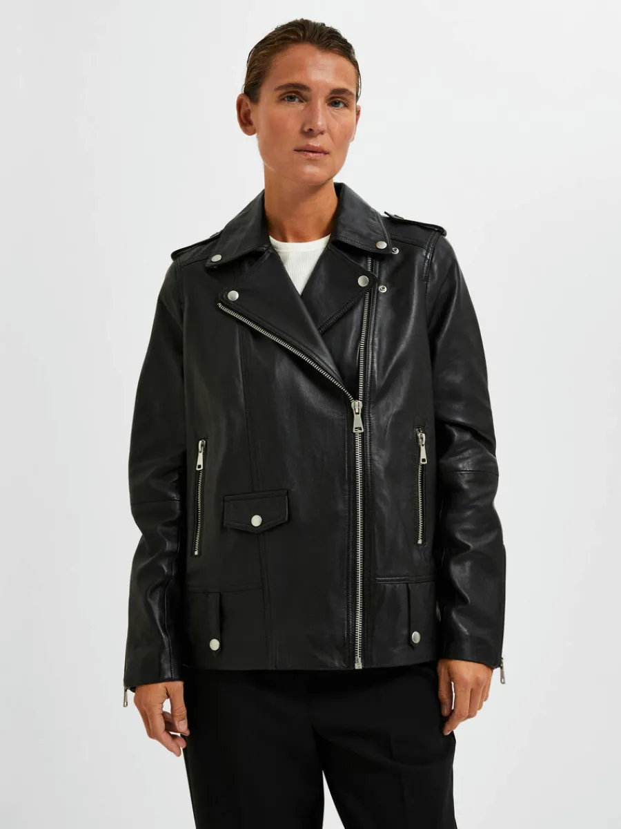 oversize_lderjacka_0.webp SELECTED OVERSIZE LÄDERJACKA Black Best