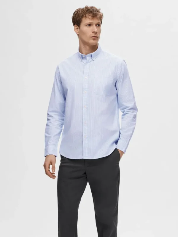 SELECTED OXFORD SKJORTA Blue Store