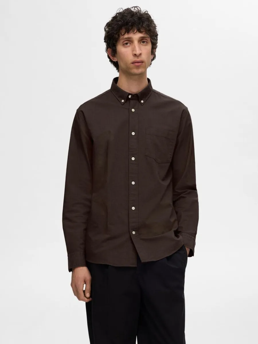 oxford_skjorta_0-2.webp SELECTED OXFORD SKJORTA Brown New