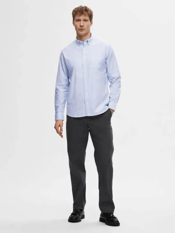 SELECTED OXFORD SKJORTA Blue Store