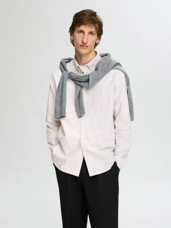 SELECTED OXFORD SKJORTA White Store