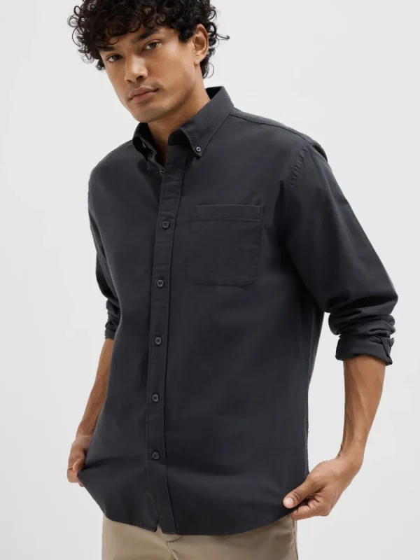 SELECTED OXFORD SKJORTA Black Clearance